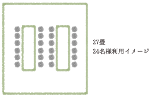 中広間　せせらぎの間　27畳　イメージ
